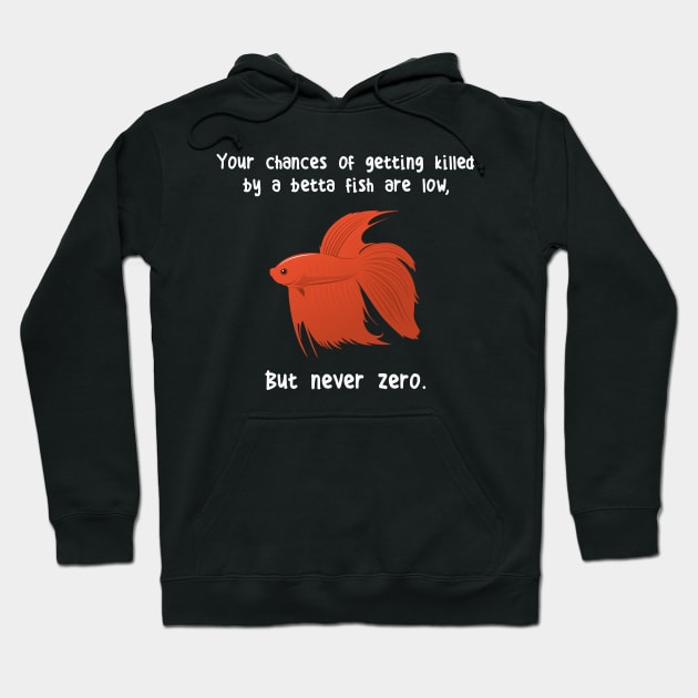 Betta Fish Never Zero Hoodie by Psitta